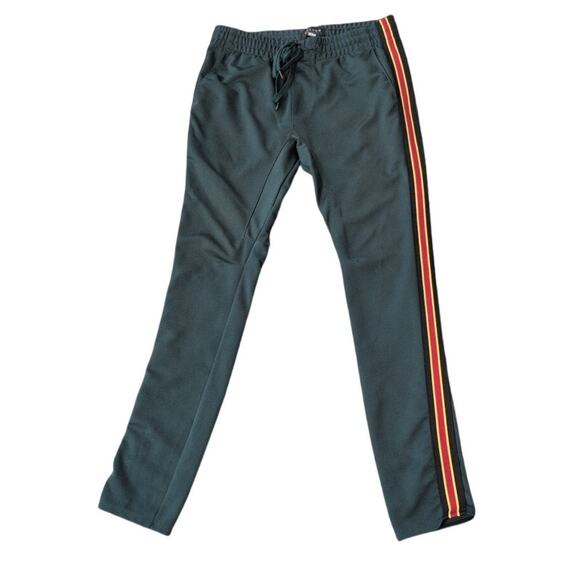 PacSun Other - PacSun Men’s Drop Skinny 2.0 Tricot Side Stripe Pants M Green  Red Yellow Stripe